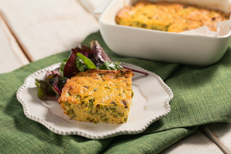 Frittata assada com aspargos e ricota