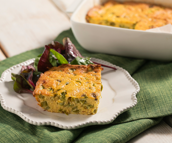 Frittata assada com aspargos e ricota