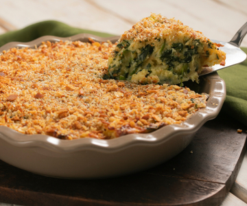 Gratinado de batatas vegetariano