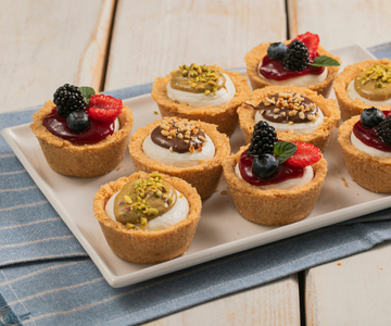 Mini cheesecake sem forno