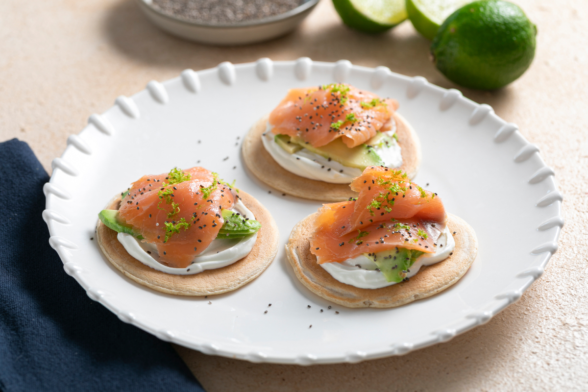 Panqueca de aveia com salmão