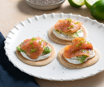 Panqueca de aveia com salmão