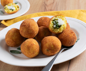 Arancini com vagem
