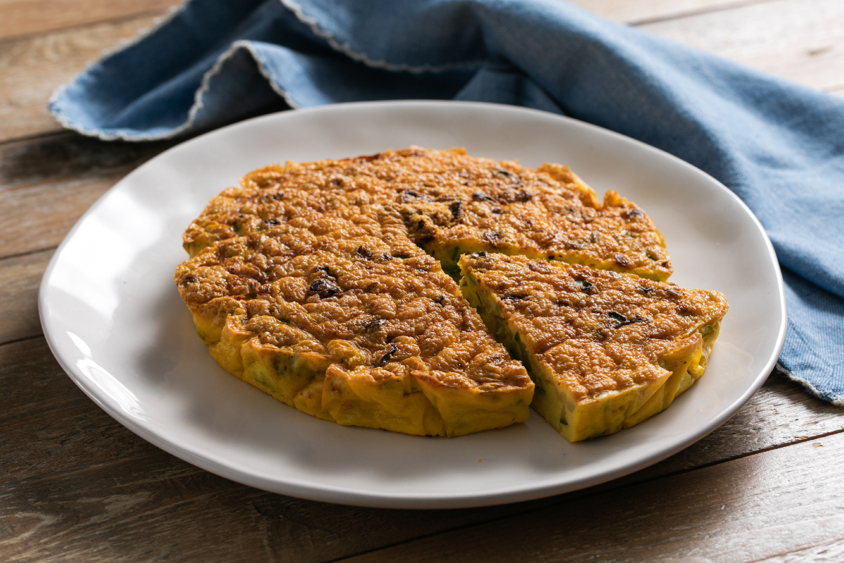 Omelete de abobrinha na airfryer