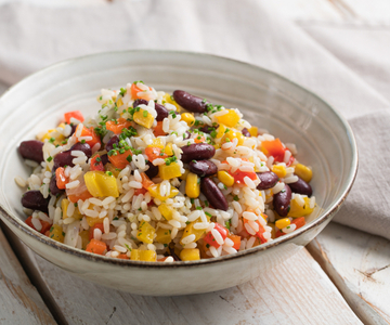 Salada de arroz mexicana