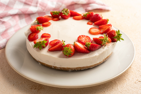 Cheesecake de morango sem gelatina