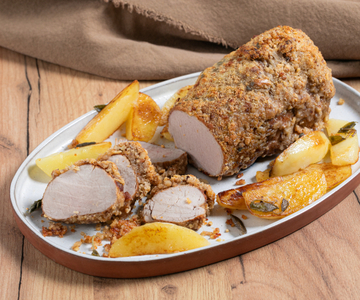 Filé de porco com crosta de Parmesão Reggiano