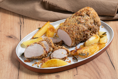 Filé de porco com crosta de Parmesão Reggiano
