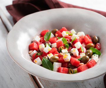 Salada de melancia com feta