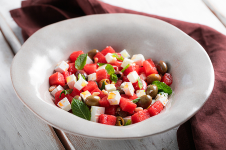 Salada de melancia com feta
