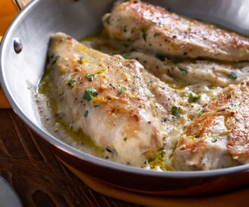 Peitos de frango à mostarda