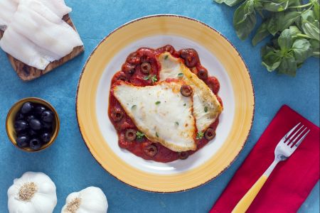 Filé de linguado à sorrentina