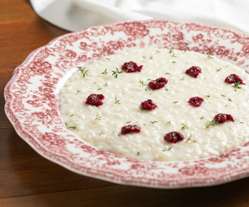 Risoto de beterraba com robiola