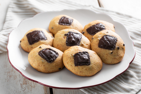 Biscoitos de colher com chocolate
