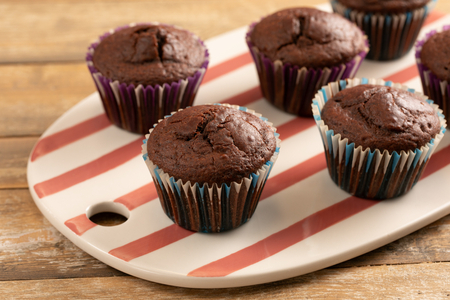 Muffins de iogurte e cacau