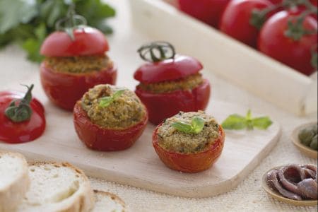 Tomates gratinados à moda da Apúlia
