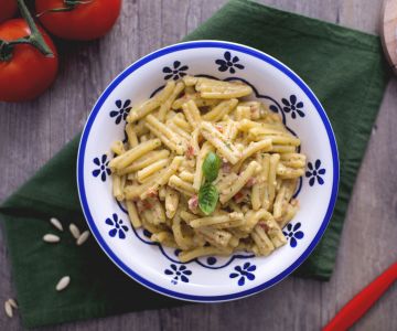 Casarecce com pesto alla siciliana