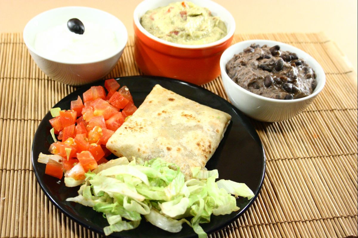Burrito com vegetais