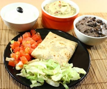 Burrito com vegetais