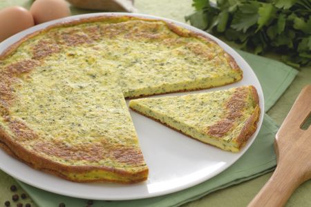 Omelete leve com salsa