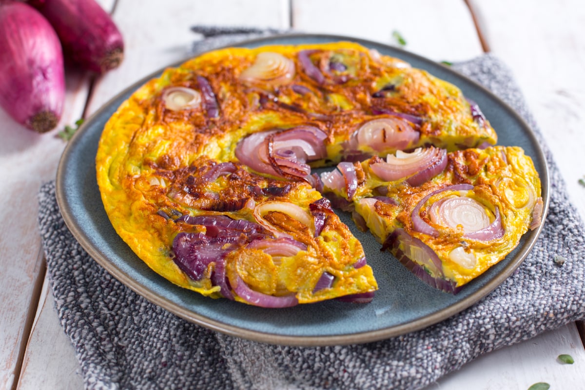 Frittata com cebolas