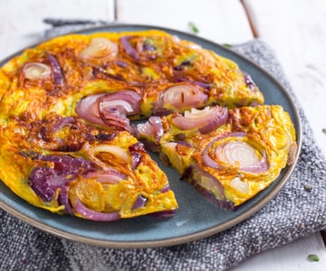 Frittata com cebolas