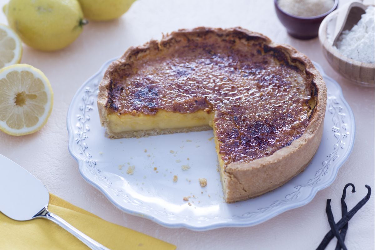 Torta brulê de limão