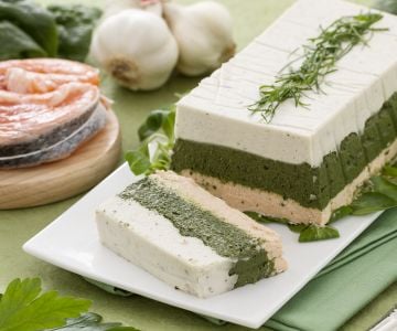 Terrina de peixe e espinafre