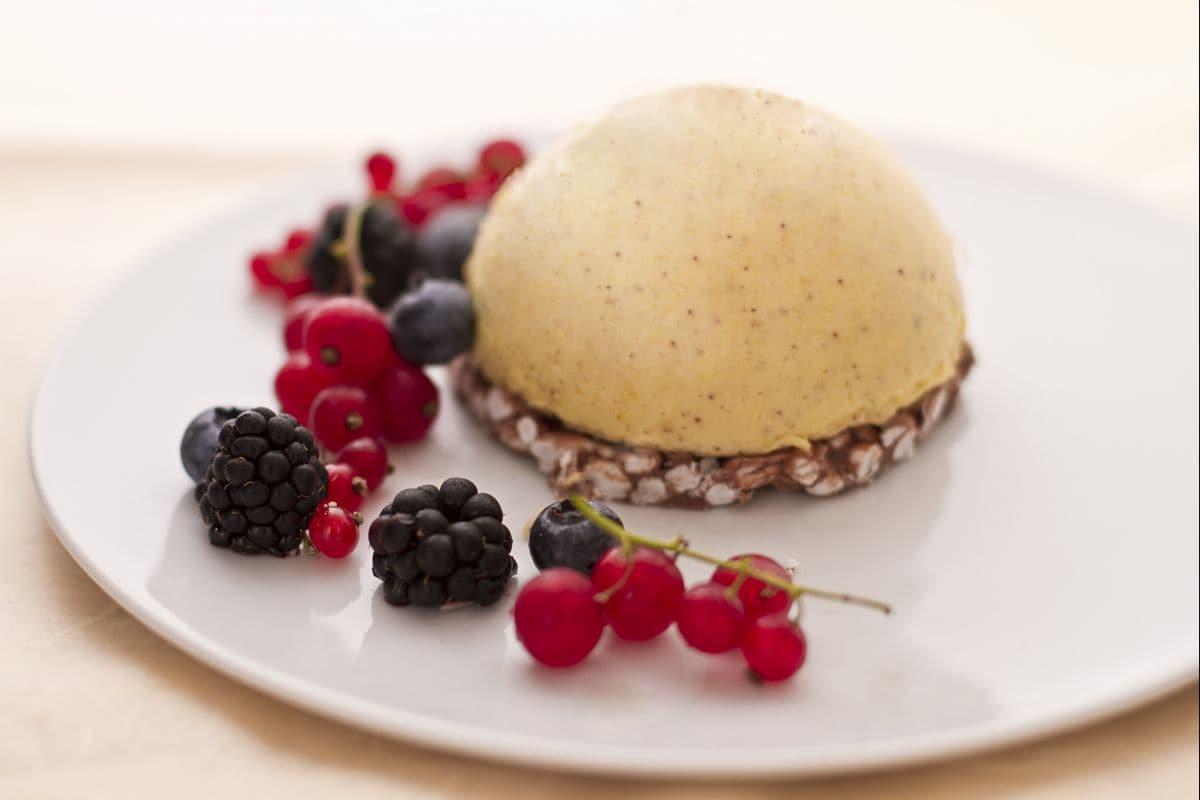 Mousse de avelã e coração aos 5 lúpulos