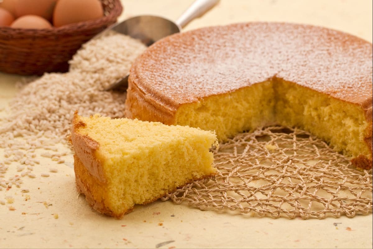 Pão de Ló com farinha de arroz