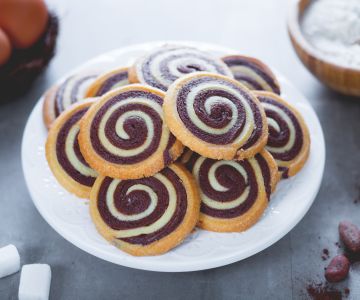 Biscoitos espiralados