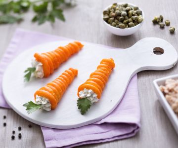 Cenouras de massa folhada recheadas