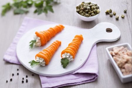 Cenouras de massa folhada recheadas