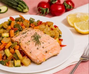Salmão no vapor