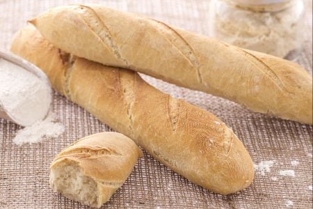 Baguete com fermento natural