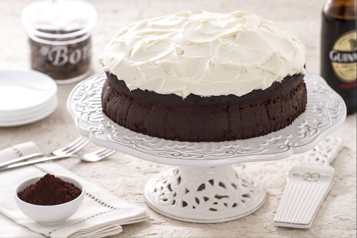 Bolo de Guinness com chocolate