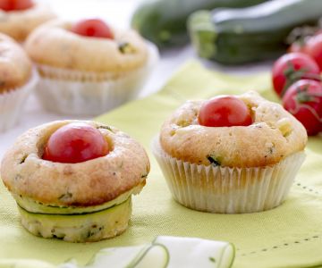Muffin salgados com ricota e abobrinha