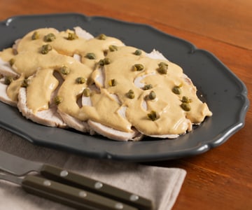 Peru com molho de atum