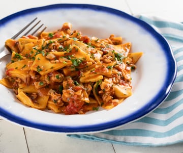 Maltagliati com ragu de sépia
