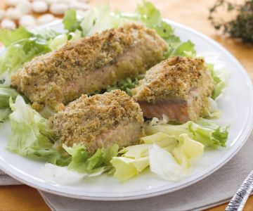 Salmão marinado no forno