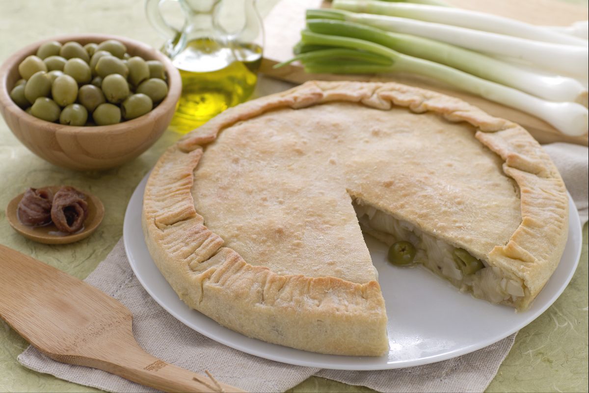 Calzone de cebolas verdes