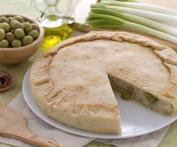 Calzone de cebolas verdes