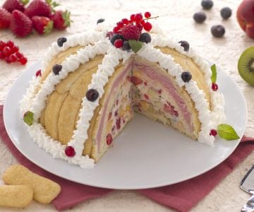 Zuccotto Pavesini tutti i frutti