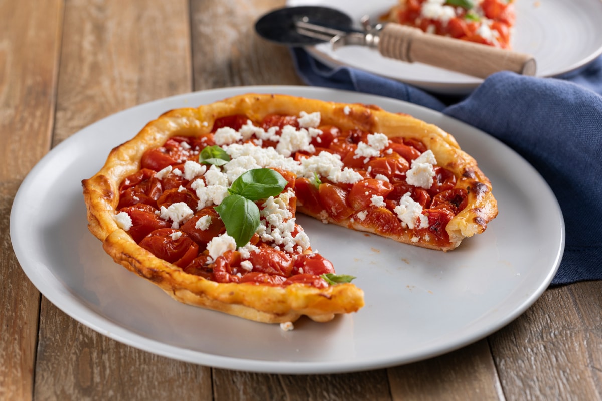 Tatin de tomates e feta