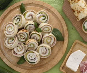 Rolinhos de crepe recheados