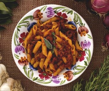 Penne ao ragu de dobradinha