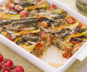 Lasanha primavera com vegetais