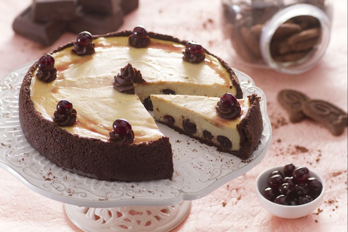 Cheesecake de ricota e amarena