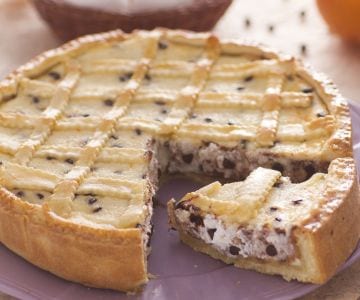 Torta pascal de ricota e chocolate