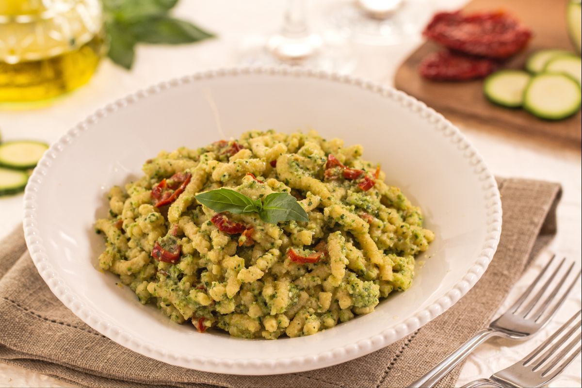 Passatelli com pesto de abobrinha